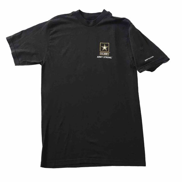 Unicor US Army “Army Strong” T-Shirt S/S Mens Large Black Logo Cotton/ Poly USA - Picture 1 of 6